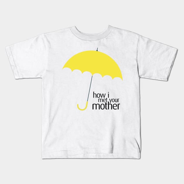 How I Met Your Mother Yellow Umbrella Logo Kids T-Shirt by Ven's Designs